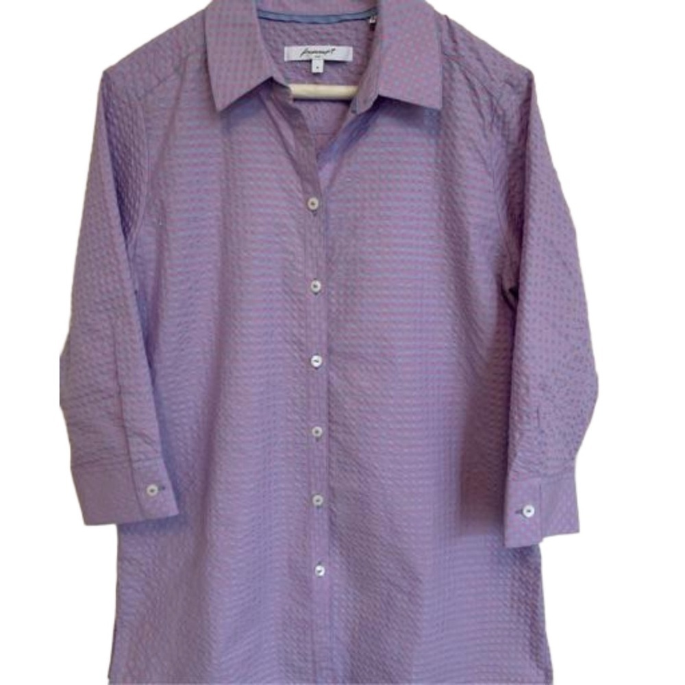 Foxcroft Cotton Wrinkle Free Blouse Size 4